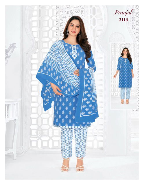 Priyanka Vol 21 By Pranjul Cotton Dress Material Catalog
